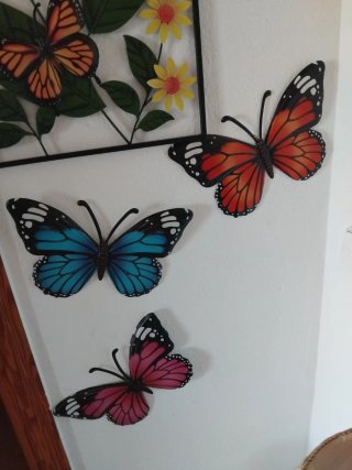 Decoración pared mariposas y pájaro