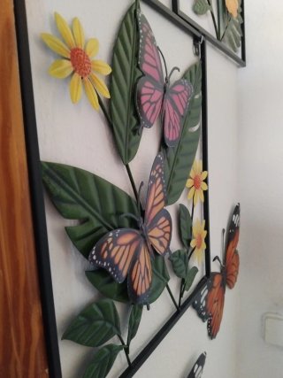 Decoración pared mariposas y pájaro