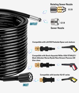 Manguera WADEO 30m 400 bar limpieza tuberías