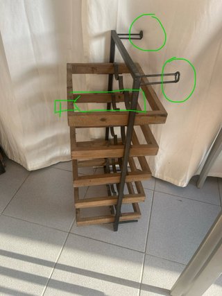 Botellero Pared Madera y Metal