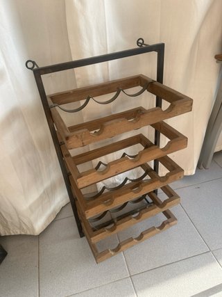 Botellero Pared Madera y Metal