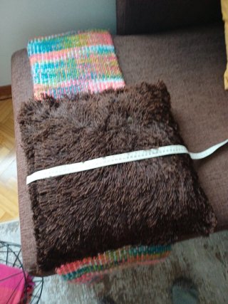 Funda Cojín Flecos Banak Marrón Multicolor