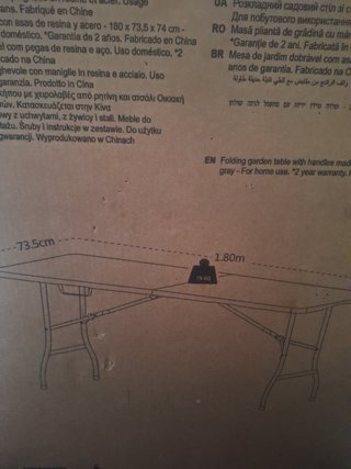 Mesa Plegable Jardín Gris Nueva