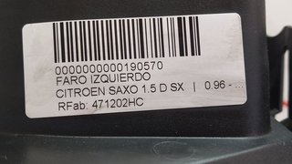 FARO IZQUIERDO CITROEN SAXO 1.5 D SX