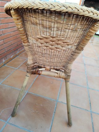 2 Sillas Agen Ikea Mimbre Madera