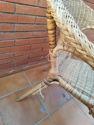 2 Sillas Agen Ikea Mimbre Madera