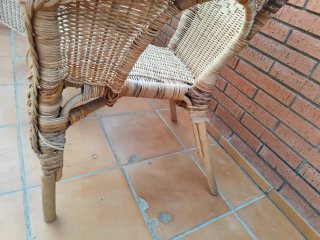 2 Sillas Agen Ikea Mimbre Madera