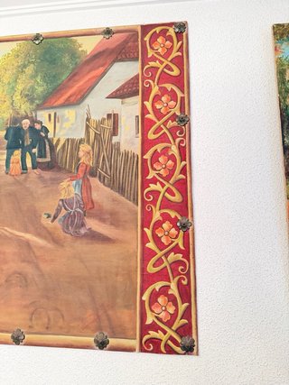 Tapiz antiguo pintado a mano