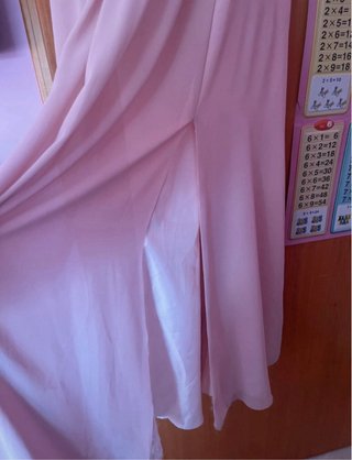 Abito lungo elegante da cerimonia rosa