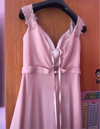 Abito lungo elegante da cerimonia rosa