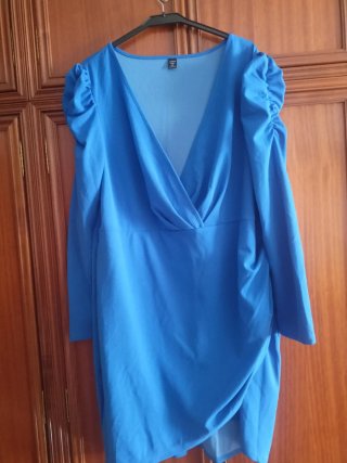 Vestido azul SHEIN manga larga