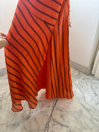 Vestido Zara Naranja Rayas