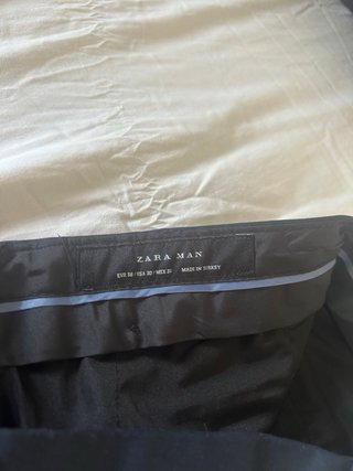 Pantalón Traje Zara Man Negro Slim Fit Talla 38