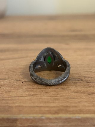 Anillo Plata 925 Serpiente Esmeralda