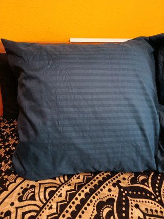 2 Fundas Cojín Relleno 65x65 Azul Marino
