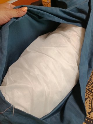 2 Fundas Cojín Relleno 65x65 Azul Marino