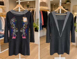Vestido Mamatayoe Arabesque Gris
