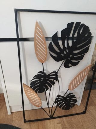 Juego 2 Cuadros Decorativos Metal Flores