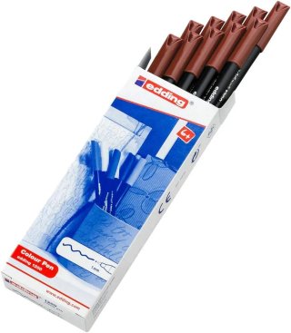 10 Rotulador edding punta fibra 1200 marron n.7 punta redonda 0.5 mm