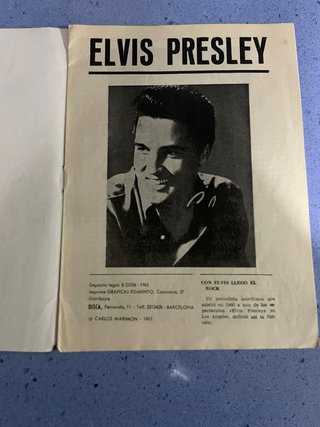 Elvis Presley El Rey del Rock revista antigua Ases