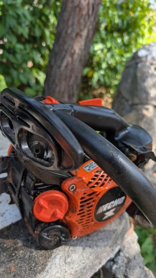 Motosierra echo 2511 poda en altura carving