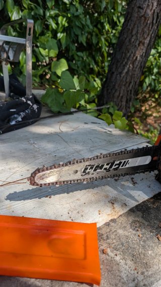 Motosierra echo 2511 poda en altura carving