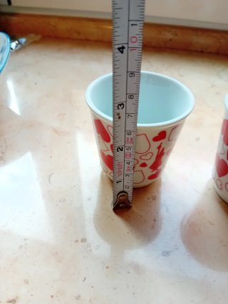 Bicchieri tazzine caffè Bialetti cuori rossi