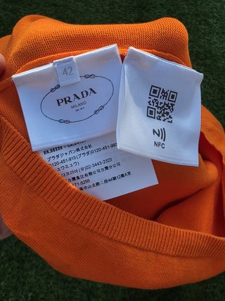 Maglia Prada Arancione Unisex Poliestere