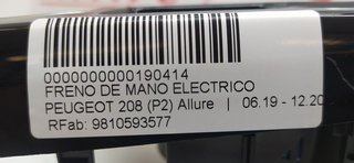CONSOLA CENTRAL PEUGEOT 208 (P2) Allure