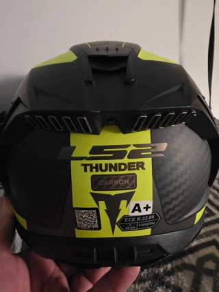 Casco LS2 Thunder Carbono Negro/Amarillo