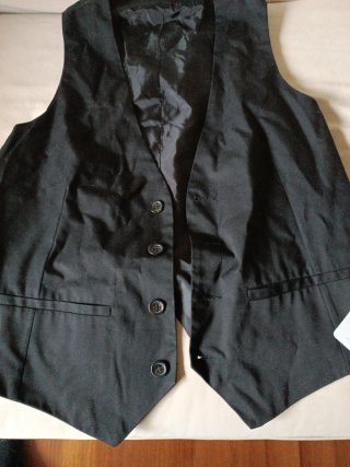 Chaleco de vestir negro hombre