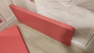 Tablas mesa auxiliar infantil color coral