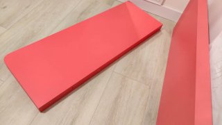 Tablas mesa auxiliar infantil color coral