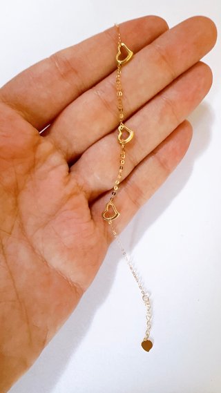Bracciale con cuori in oro giallo 18kt 750