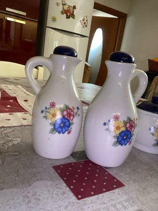 Set spezie ceramica decorato fiori
