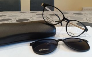 Gafas graduado clip solar QUEBRAMAR negro