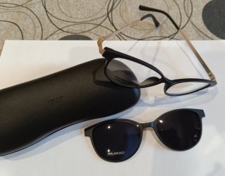 Gafas graduado clip solar QUEBRAMAR negro
