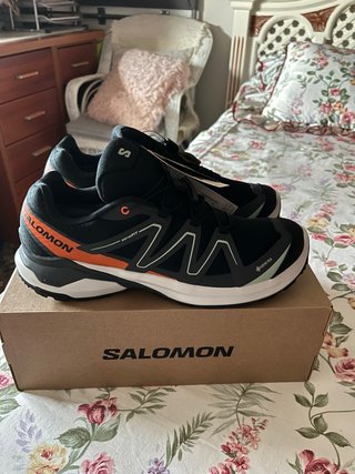 Zapatillas Salomon Gore-Tex Trekking Negras Naranj