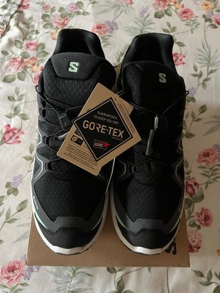 Zapatillas Salomon Gore-Tex Trekking Negras Naranj