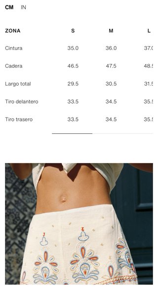 Shorts bordados Zara