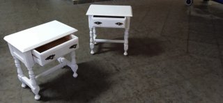 Mesitas de noche madera blanca