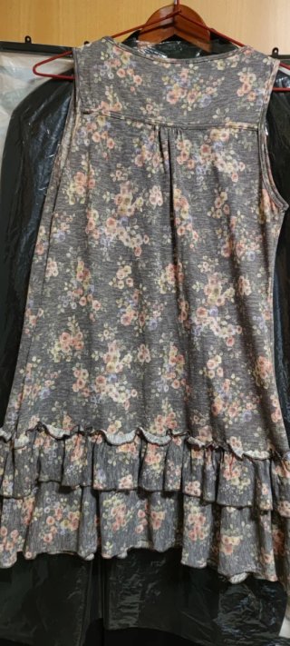 Blusa Elogy Estampada Gris y Rosa Talla L