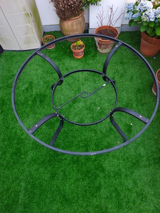 Estructura mesa jardín aluminio negra