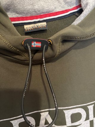 Sudadera NAPAPIJRI XXL Verde Caqui Capucha Logo