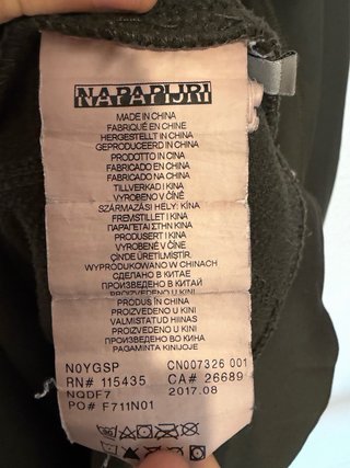 Sudadera NAPAPIJRI XXL Verde Caqui Capucha Logo