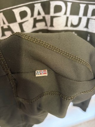 Sudadera NAPAPIJRI XXL Verde Caqui Capucha Logo