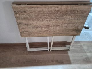 Mesa plegable madera y metal