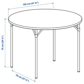 Mesa redonda IKEA Grötån 105cm