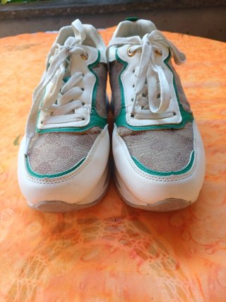 Sneakers donna bianche e verdi tg 39 (VESTONO 38)