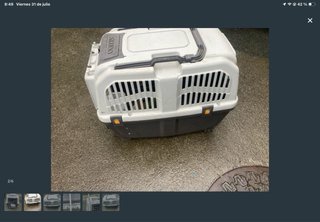 Transportín Perro Gris y Blanco